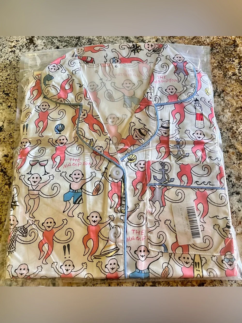 Soft Cute Kids Monkey Print Pajama Set